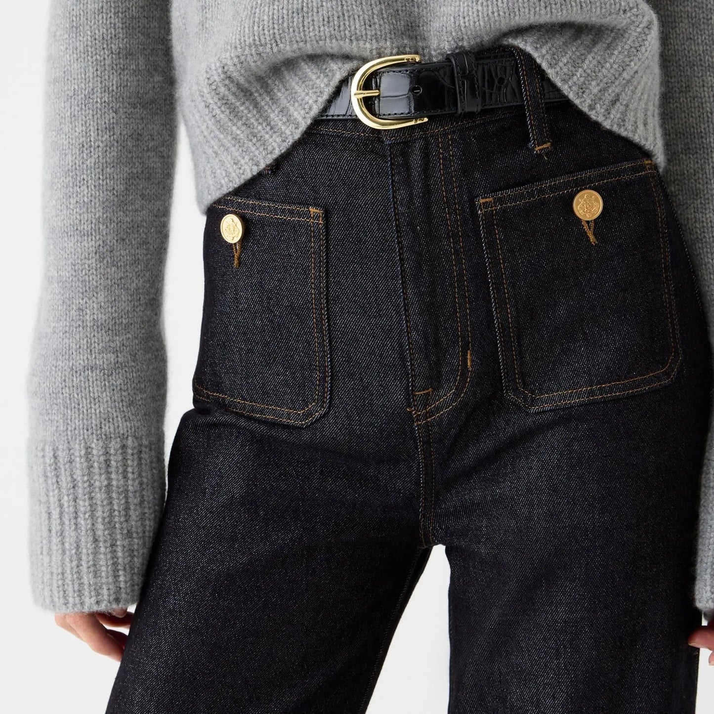 Dames flared jeans met hoge taille