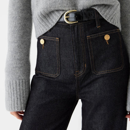 Dames flared jeans met hoge taille