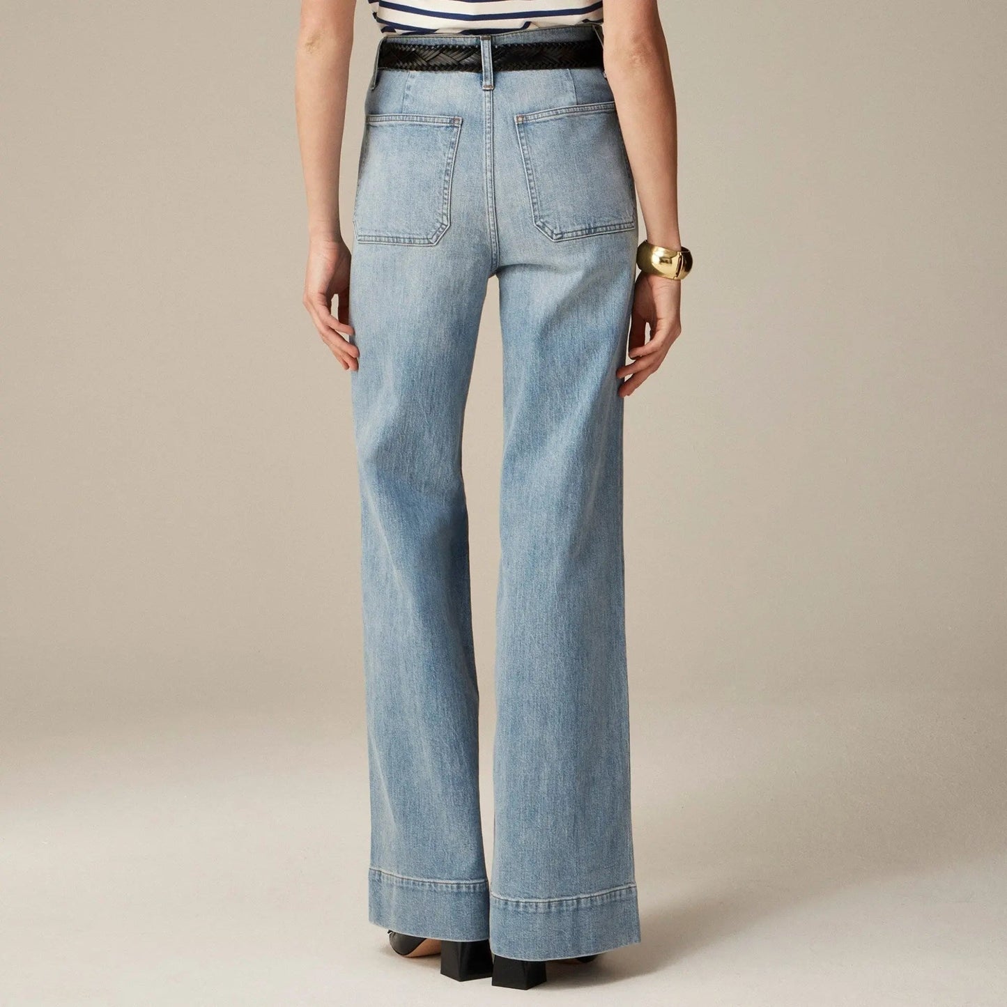 Dames flared jeans met hoge taille