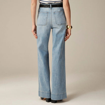 Dames flared jeans met hoge taille