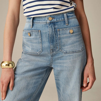 Dames flared jeans met hoge taille