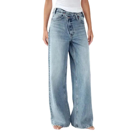 Dames jeans met wijde pijpen