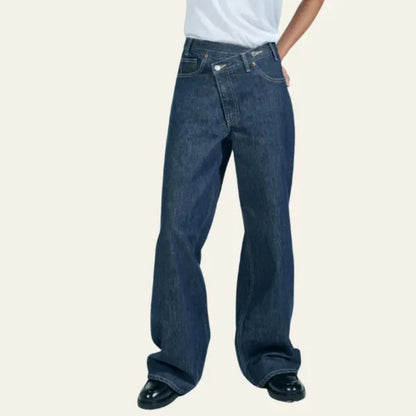 Dames jeans met wijde pijpen