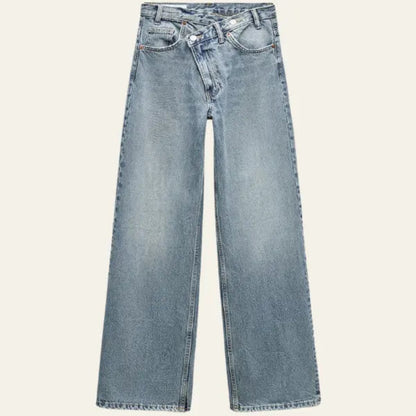 Dames jeans met wijde pijpen