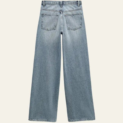 Dames jeans met wijde pijpen
