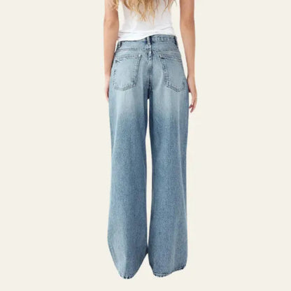 Dames jeans met wijde pijpen