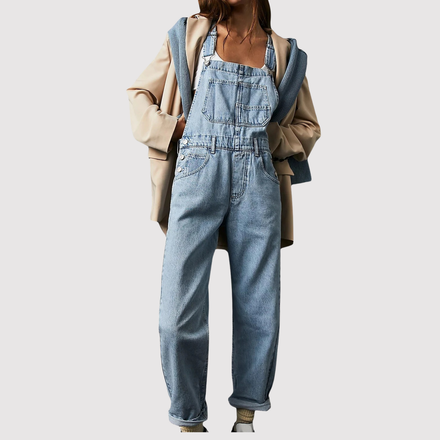 Dames spijkeroveralls met een losse pasvorm