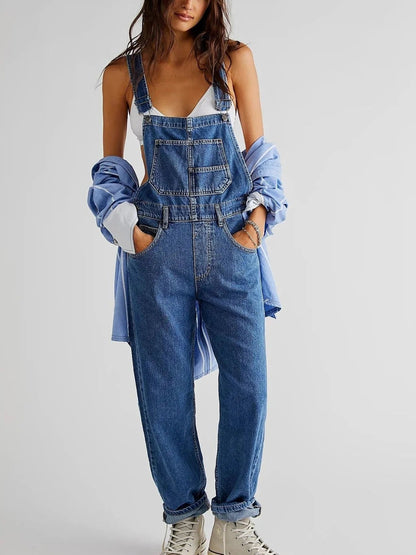 Dames spijkeroveralls met een losse pasvorm