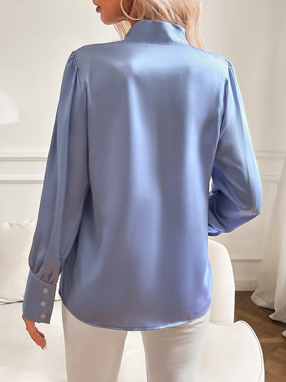 Damesblouse Lange mouwen met strik