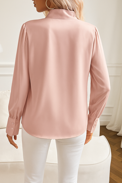 Damesblouse Lange mouwen met strik