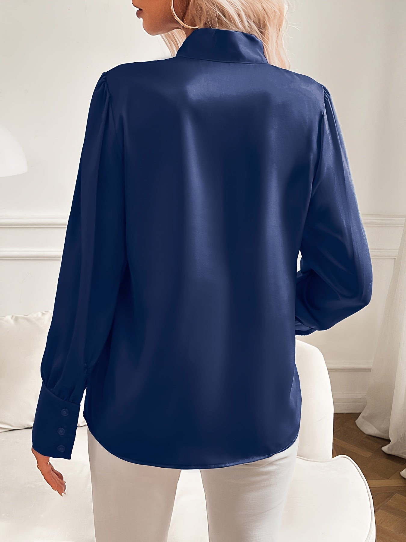 Damesblouse Lange mouwen met strik