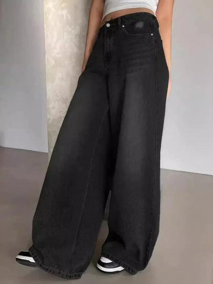 Damesjeans wijde pijpen baggy model