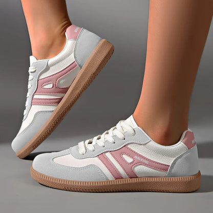 Dames zool lage sneakers met platte