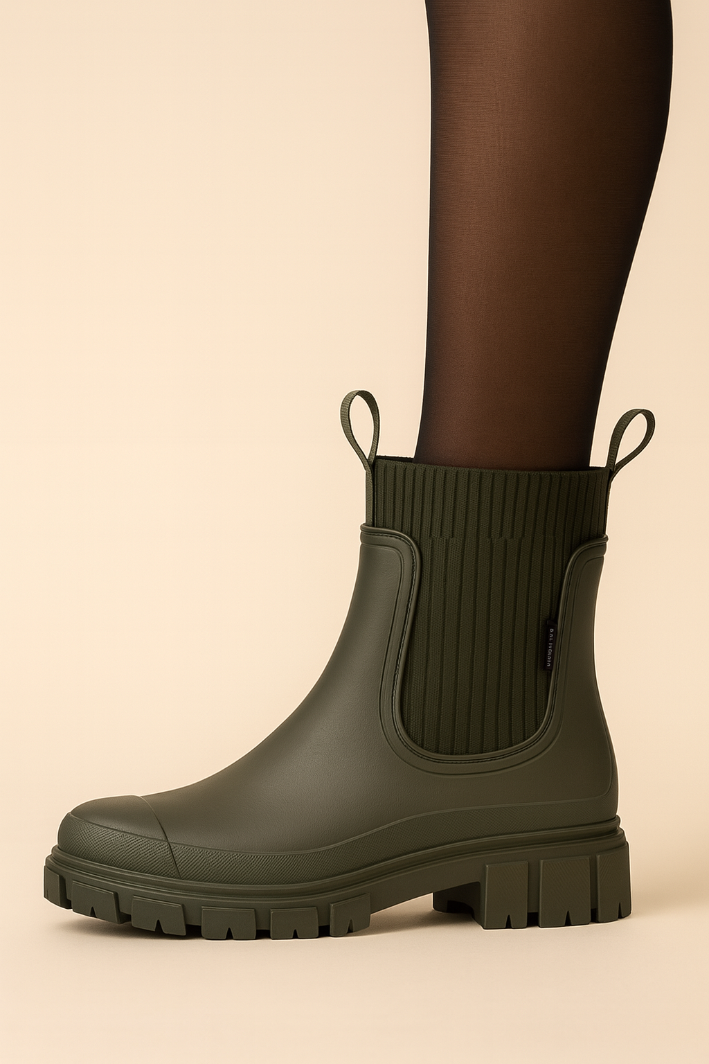 Dames Waterdichte Regenlaarzen Met Stevige Antislip Zool detailfoto 10