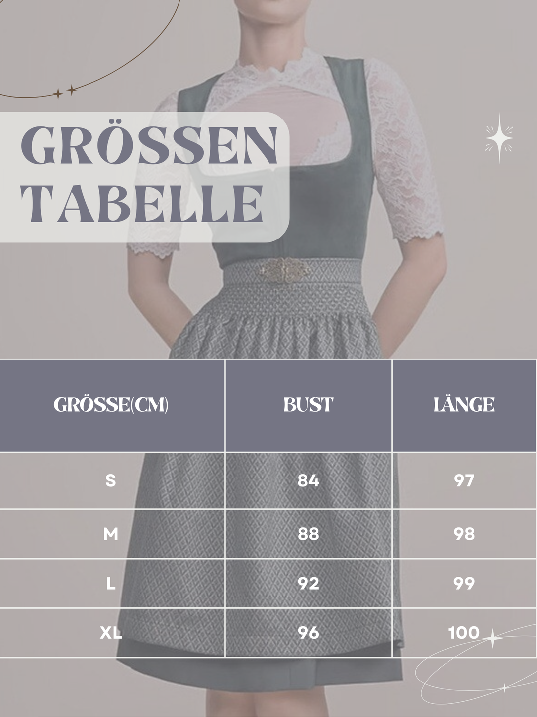Dames Getailleerde Dirndl Jurk Met Geplooide Rok En Schort detailfoto 3