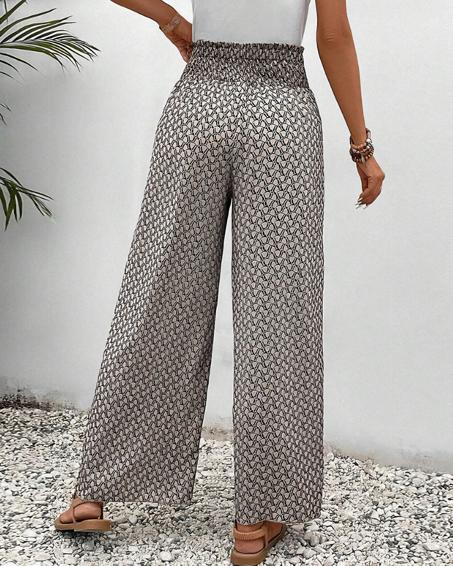 Zomerbroek dames luchtig wijde pijpen casual stijl – Zynora Modehuis-Nederland