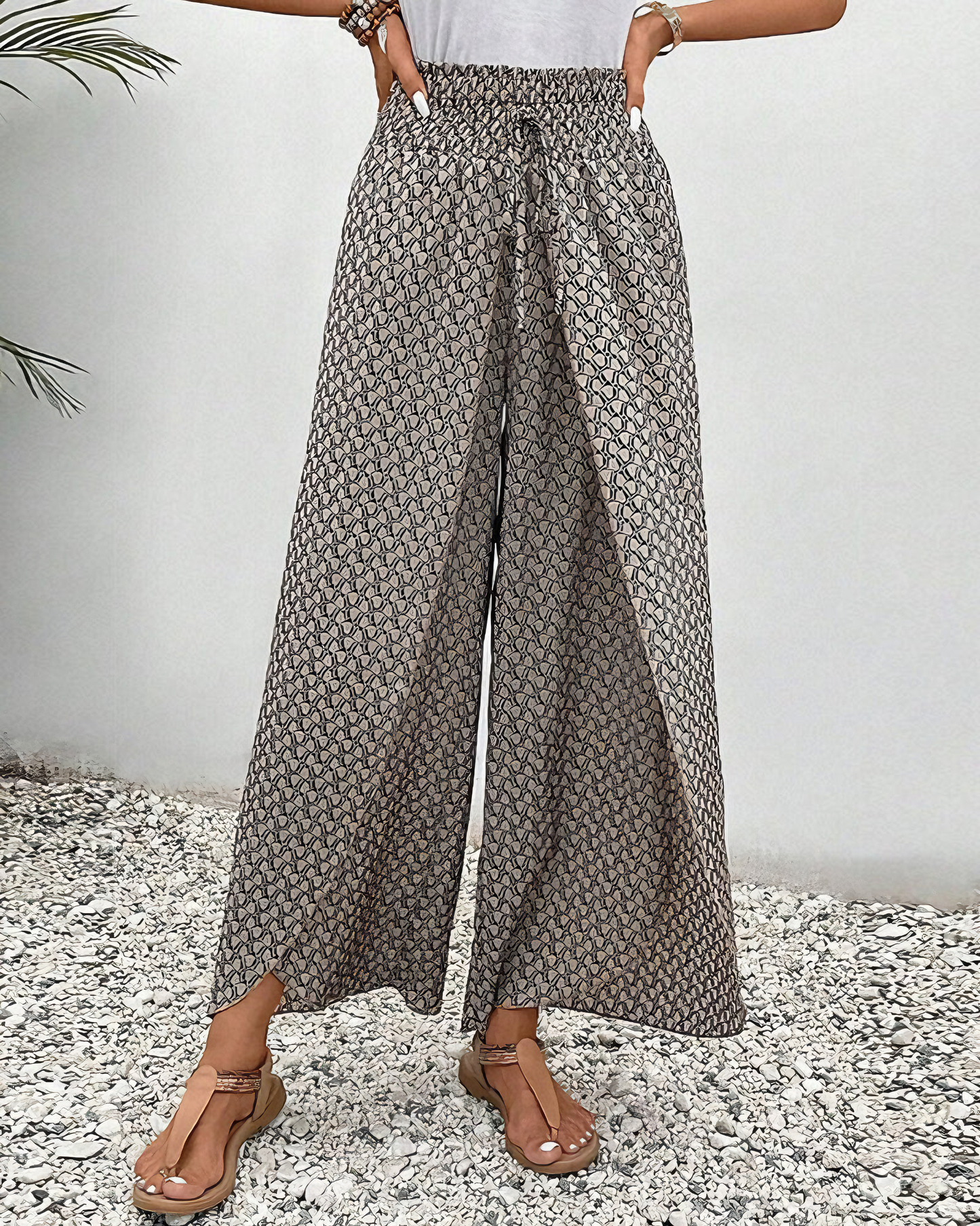 Zomerbroek dames luchtig wijde pijpen casual stijl – Zynora Modehuis-Nederland