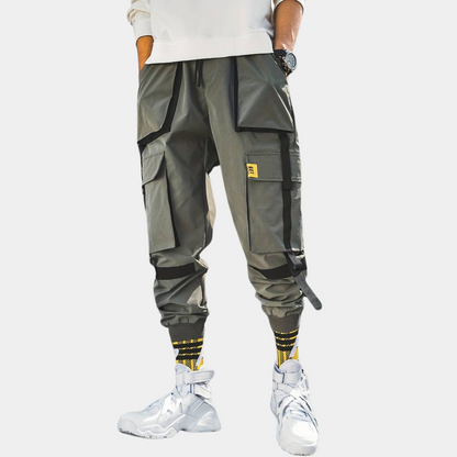 Heren Cargo Broek Joggingbroek Contrastdetails