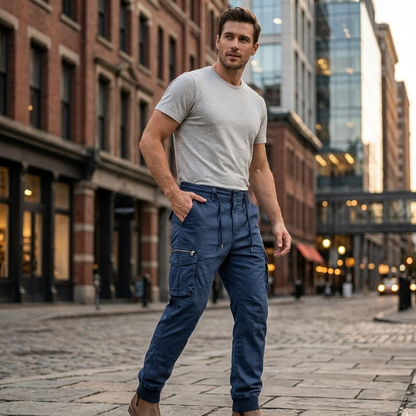 Heren Cargo Broek Joggingbroek Klepzakken Modehuis-Nederland