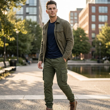 Heren Cargo Broek Joggingbroek Klepzakken Modehuis-Nederland