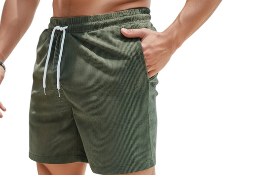 Heren Corduroy Drawstring Short Zomer
