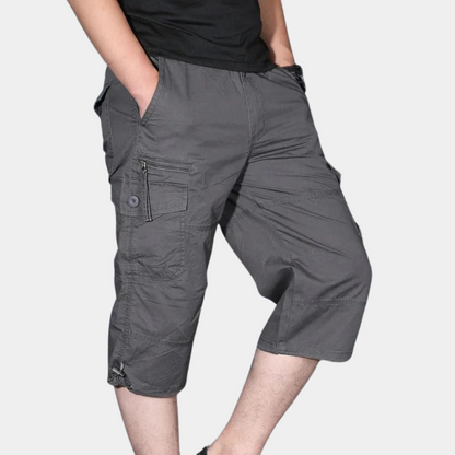 Heren Driekwart Cargo Broek Klepzak