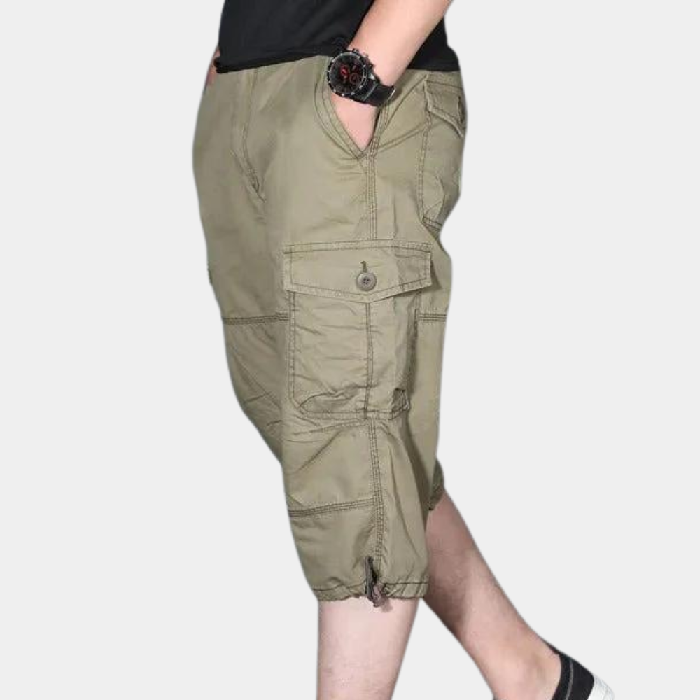 Heren Driekwart Cargo Broek Klepzak