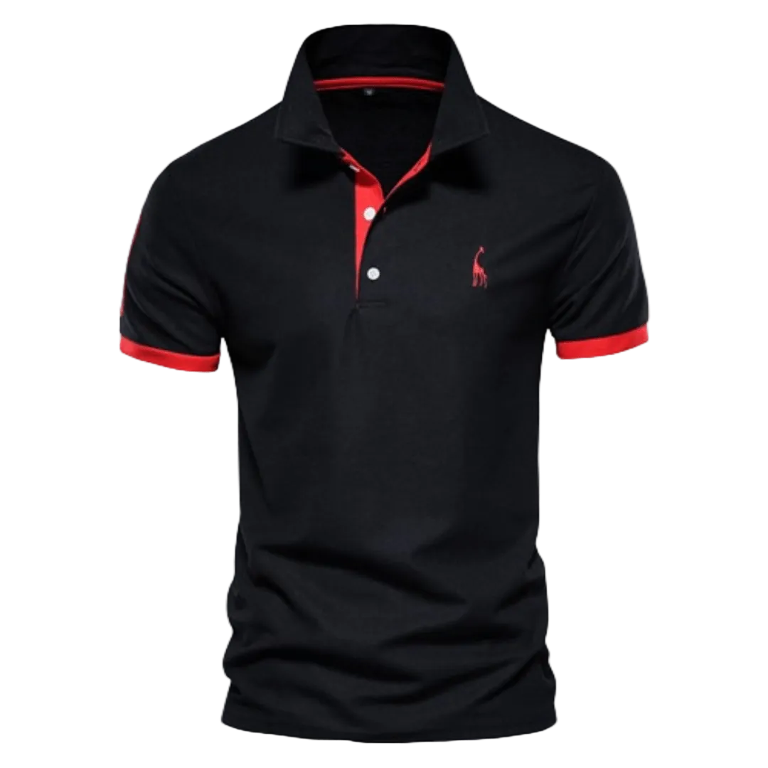 Heren Polo T Shirt Korte Mouwen Contrastdetails
