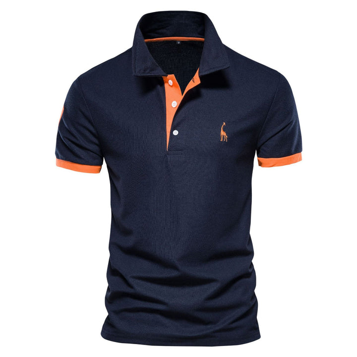 Heren Polo T Shirt Korte Mouwen Contrastdetails