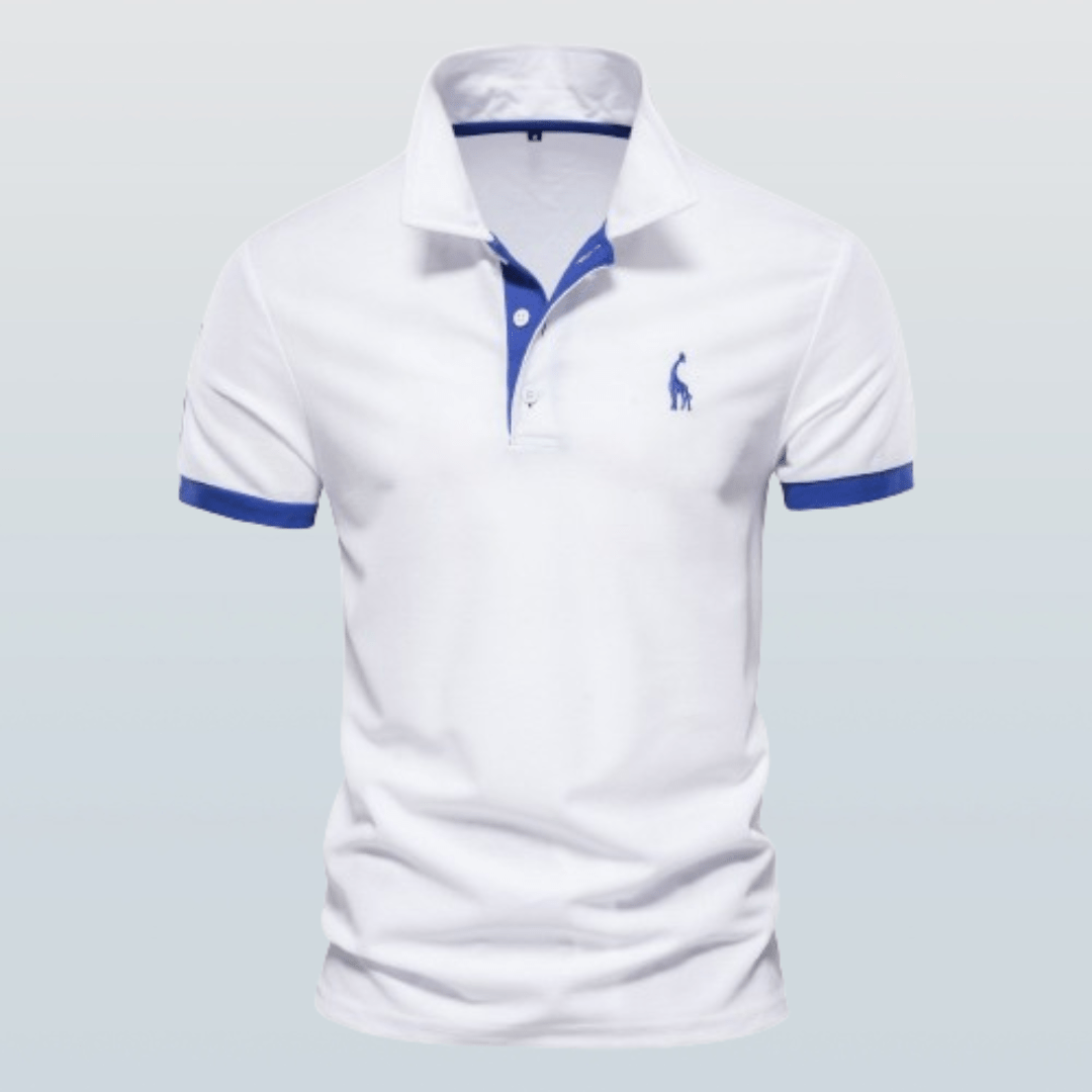 Heren Polo T Shirt Korte Mouwen Contrastdetails