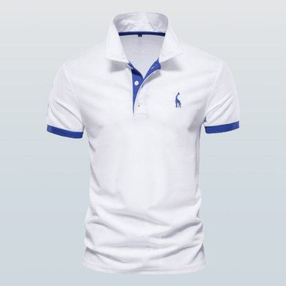 Heren Polo T Shirt Korte Mouwen Contrastdetails