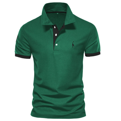 Heren Polo T Shirt Korte Mouwen Contrastdetails