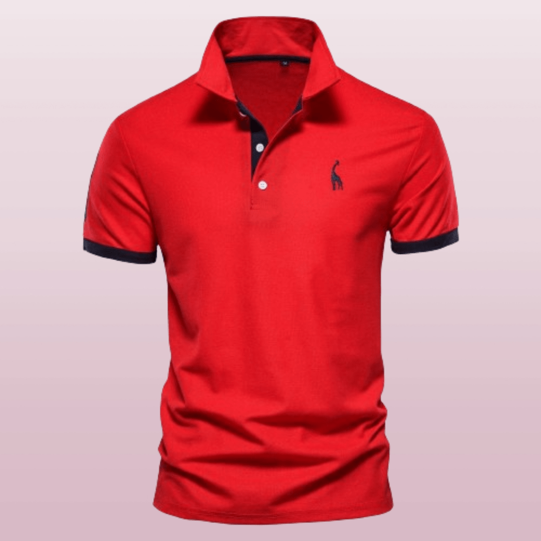 Heren Polo T Shirt Korte Mouwen Contrastdetails