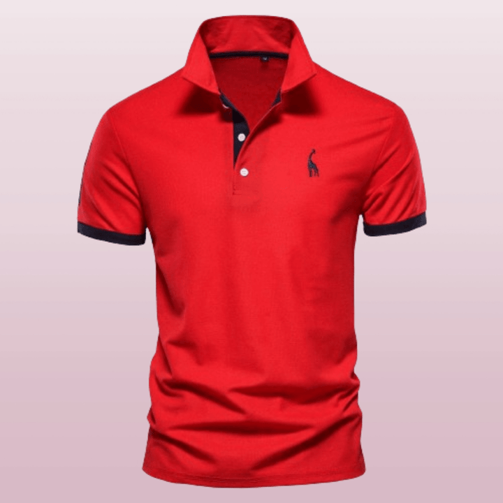 Heren Polo T Shirt Korte Mouwen Contrastdetails