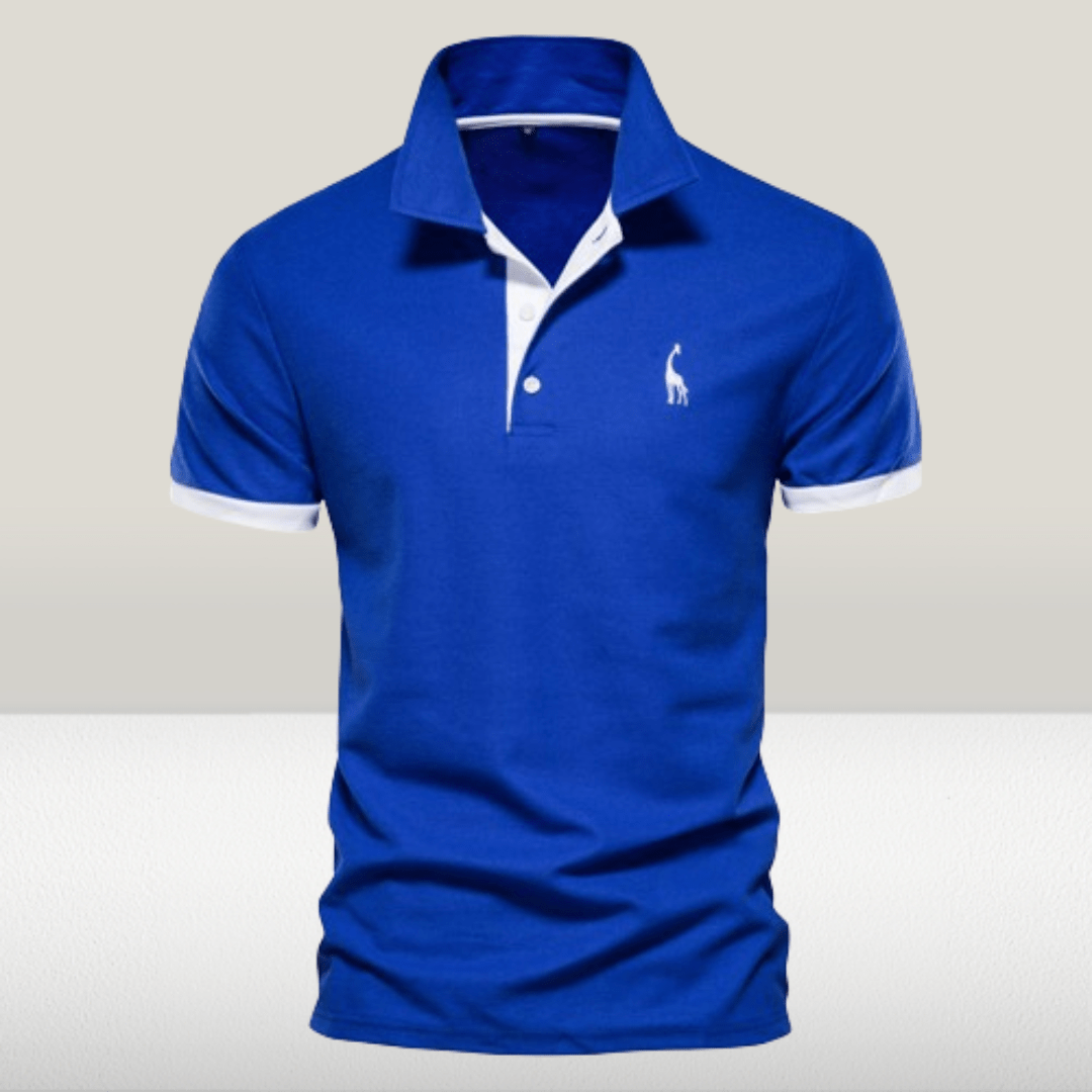 Heren Polo T Shirt Korte Mouwen Contrastdetails
