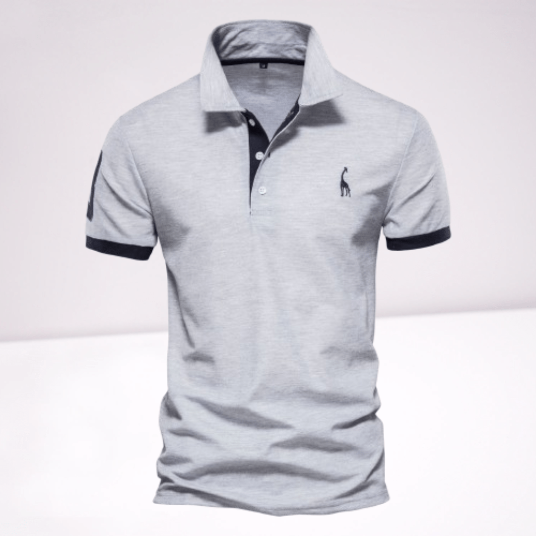 Heren Polo T Shirt Korte Mouwen Contrastdetails