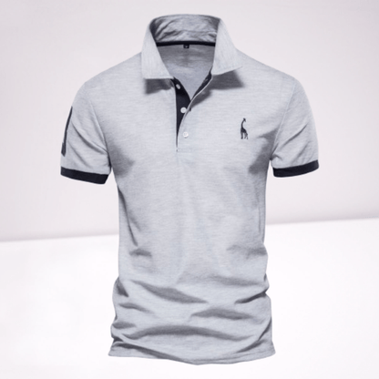 Heren Polo T Shirt Korte Mouwen Contrastdetails
