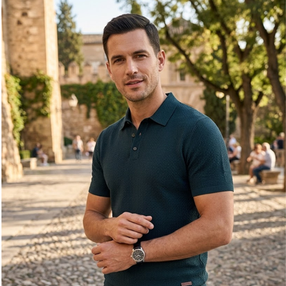 Heren Polo T Shirt Korte Mouwen Knoopsluiting Modehuis-Nederland