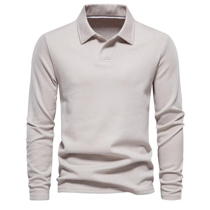Heren Polo Trui V-Hals Lange Mouw