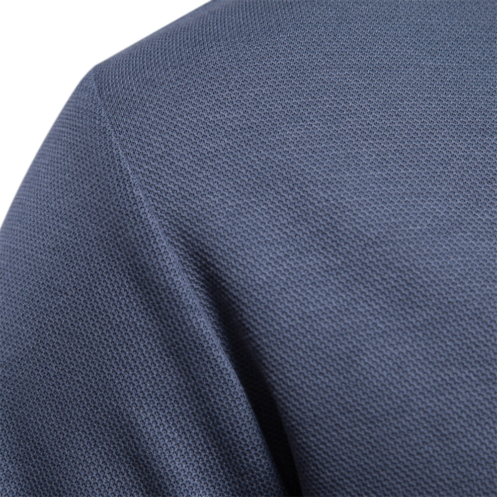 Heren Polo Trui V-Hals Lange Mouw