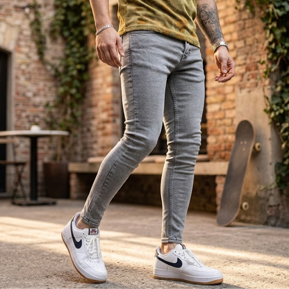 Heren Skinny Fit Jeans Spijkerbroek Modehuis-Nederland