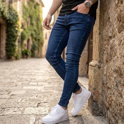 Heren Skinny Fit Jeans Spijkerbroek Modehuis-Nederland