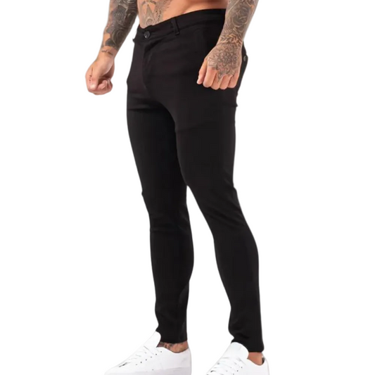 Heren Skinny Fit Pantalon Riemlussen