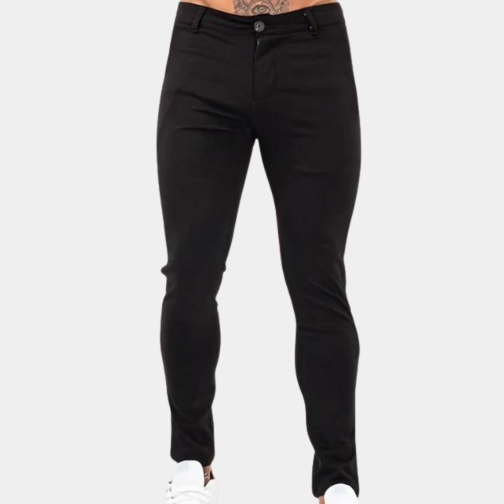 Heren Skinny Fit Pantalon Riemlussen