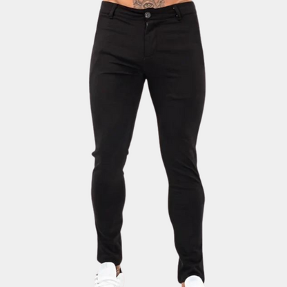 Heren Skinny Fit Pantalon Riemlussen