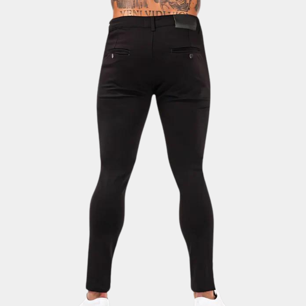 Heren Skinny Fit Pantalon Riemlussen