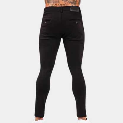 Heren Skinny Fit Pantalon Riemlussen