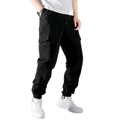 Heren Slim Fit Cargo Broek Joggingbroek Manchet
