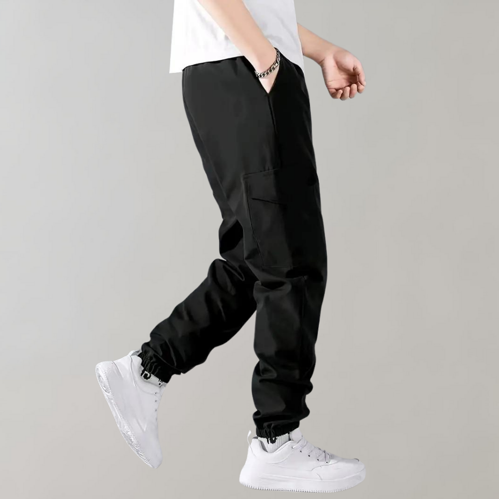 Heren Slim Fit Cargo Broek Joggingbroek Manchet