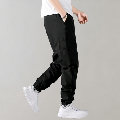 Heren Slim Fit Cargo Broek Joggingbroek Manchet